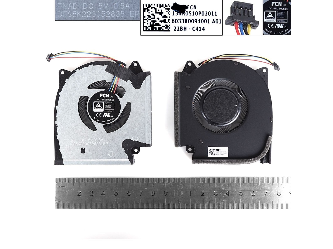 Ventilador para portátil Asus Rog Strix G533q G513qr G713qr G733qs 5vgpuorg compatible