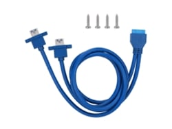 Cable Usb 3.0 De 19 Pines A 2 Af Para Panel Frontal De Placa Base Con Orificio Para Tornillo, 0,8 M, Alta Velocidad De 5 Gbps.