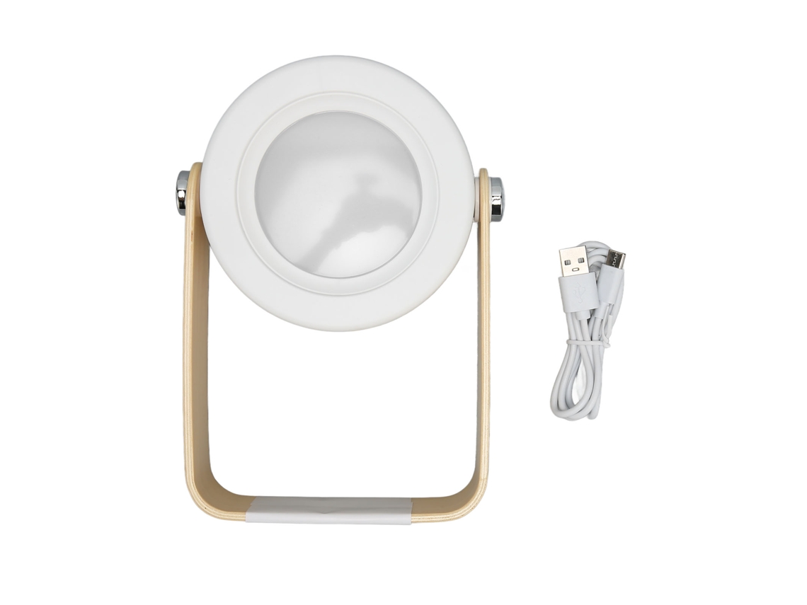 Linterna telescópica regulable con control táctil, USB, LED, plegable para dormitorio, luz dorada