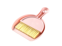 Juego de mini escoba y colador rosa Baok para la limpieza de mesas