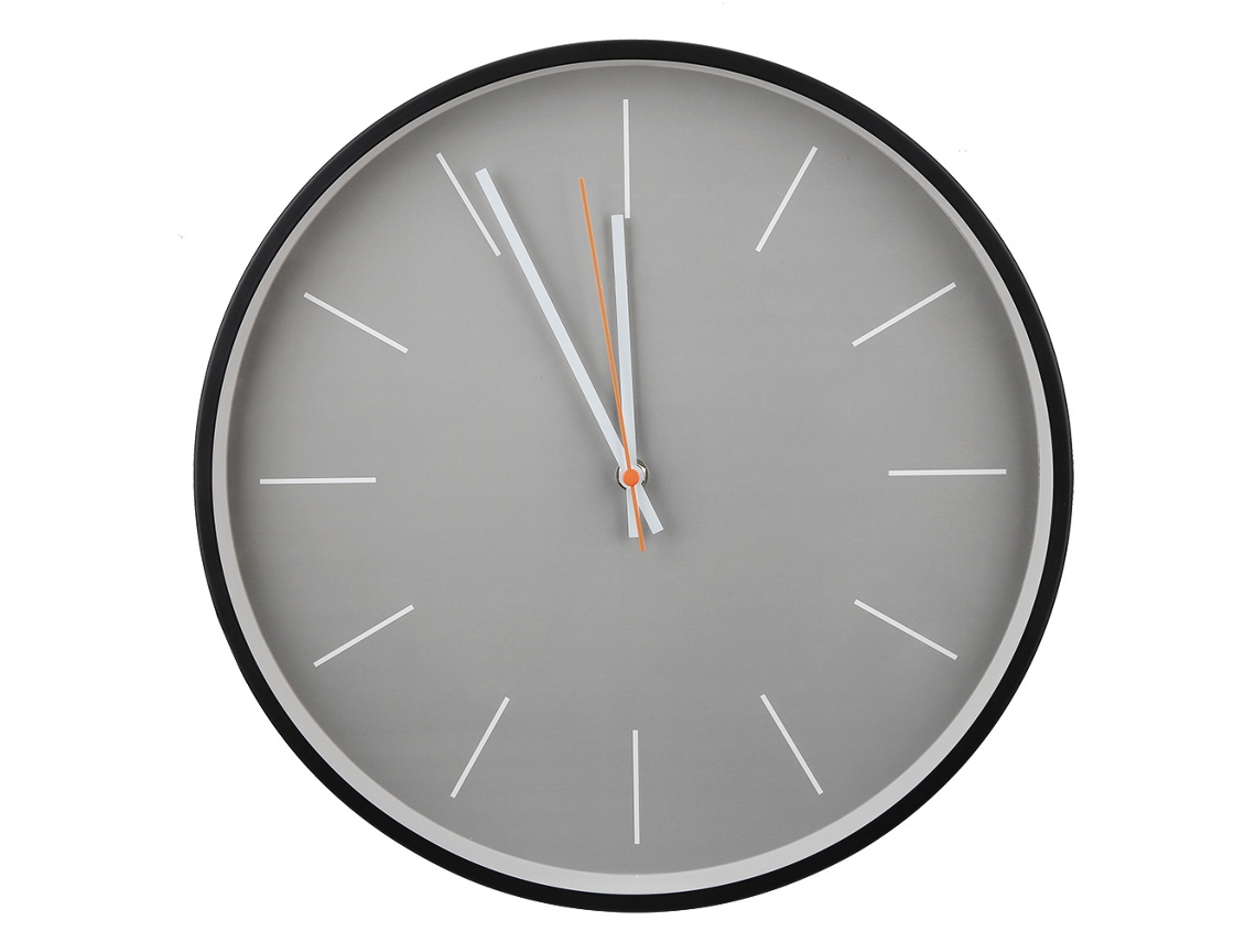 JILLIOPER Reloj de Pared Silencioso con Marco Redondo y Metálico, Estilo Nórdico Minimalista para Hogar