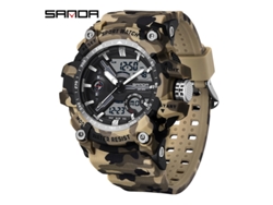 Reloj Electrónico De Moda (camuflaje Amarillo Y Blanco) Con Acabado Luminoso, Resistente Al Agua, A Prueba De Golpes Y Con Alarma.