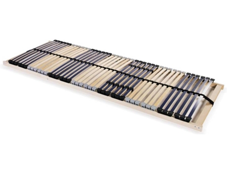vidaXL Somier de láminas 42 láminas 7 zonas 80x200 cm