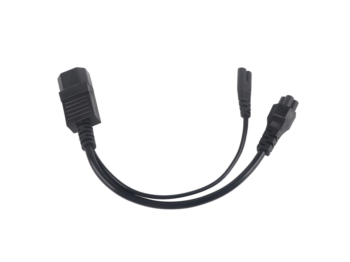 Cable De Alimentación Iec320 C14 Macho A C5 C7 Hembra, 1 Entrada, 2 Salidas, 10 A, 250 V, Resistente Al Agua, Adaptador