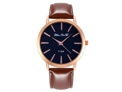 Reloj De Pulsera Unisex De Cuarzo, Moderno, De Piel Sintética, Para Hombre Y Mujer (color Café Oscuro).
