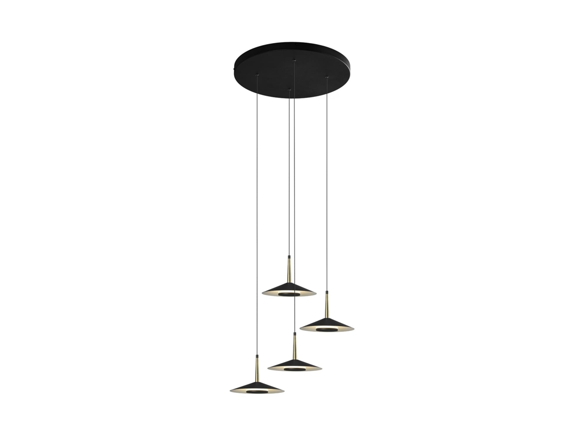 Lámpara de techo negra 4 luces ORION LED 32W MANTRA ILUMINACIÓN