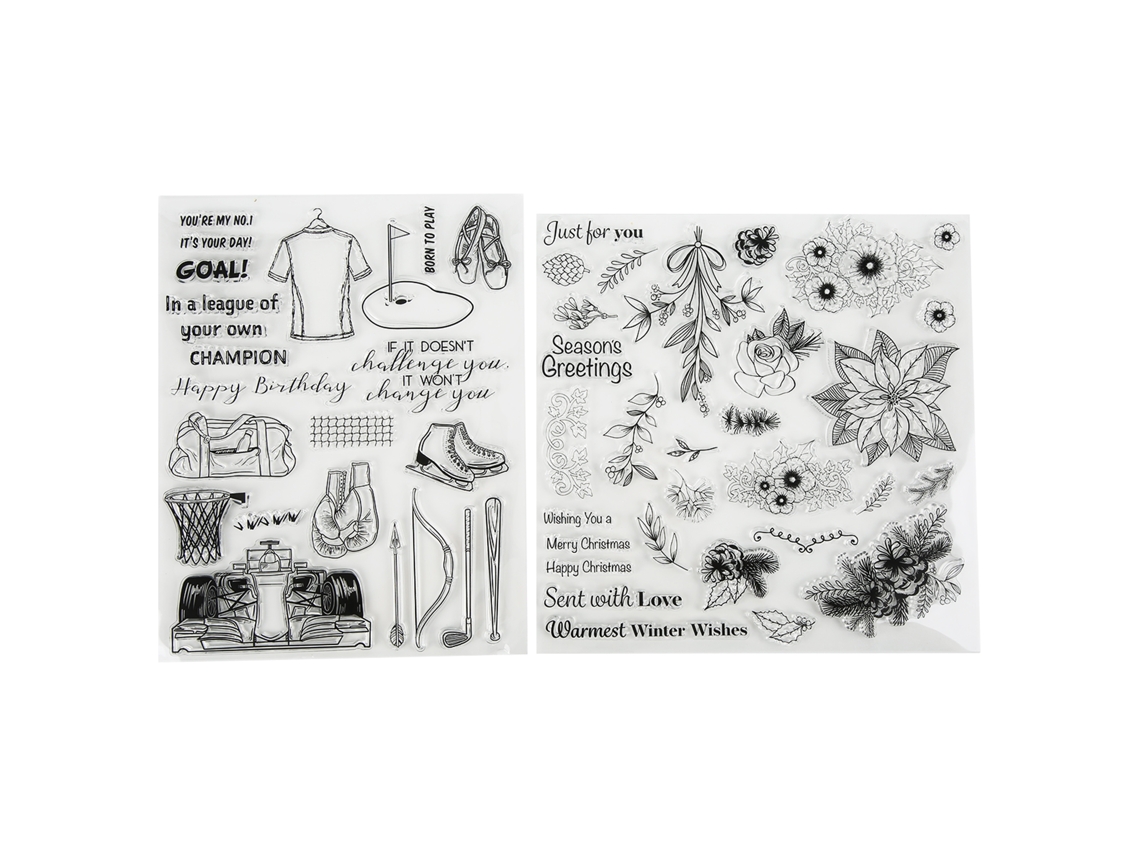 Sellos Transparentes De Goma Para Manualidades Scrapbooking Tarjetas De Felicitación Navideñas Set De Sellos