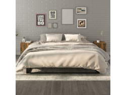 Mesitas de Noche LOVELY HOME Mesinha 2 Pcs Derivados de Madeira Carvalho Fumado