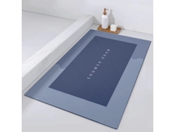 (azul) Alfombrilla De Baño Súper Absorbente Y Antideslizante, Funda De Asiento De Inodoro De Tierra De Diatomeas, Alfombrilla De Secado Rápido