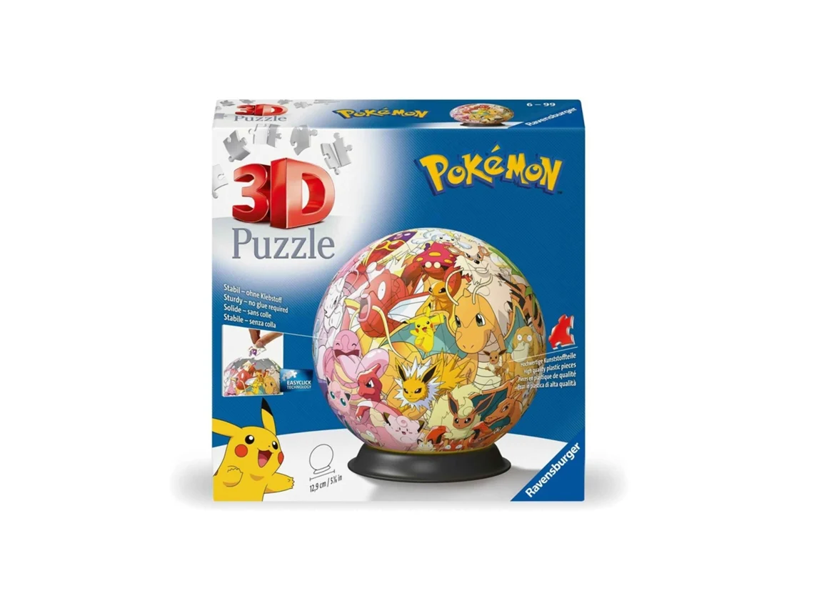Bola de rompecabezas 3D de 72 piezas de Pokémon
