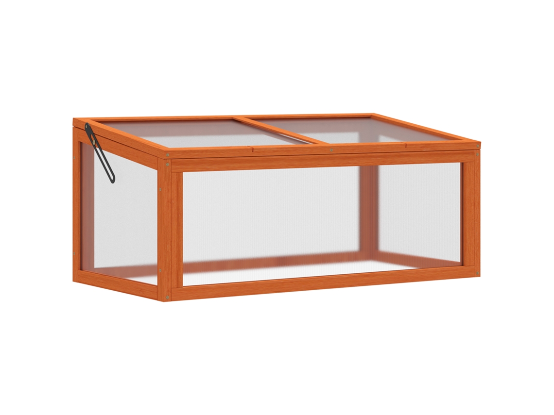 Mueble Frigorífico De Madera Y Policarbonato, 90x46x40cm, Color Naranja.