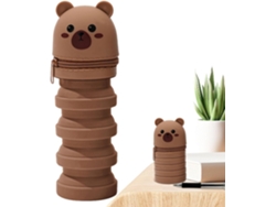 Portalápices de escritorio | Estuche extensible para lápices, organizador de silicona con diseño de dibujos animados de Vayotoy