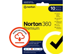 Software NORTON 360 Premium (10 Dispositivos - 1 año - Smartphone, PC y Tablet - Formato Digital)