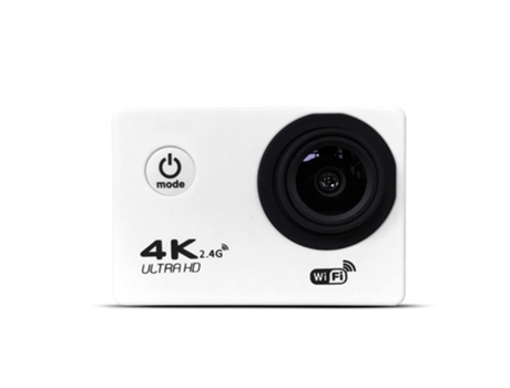 Action Cam SLOWMOOSE Ultra HD 4K 16 MP Wi-Fi Impermeable 2 Pulgadas (Blanco -Sin Control Remoto)