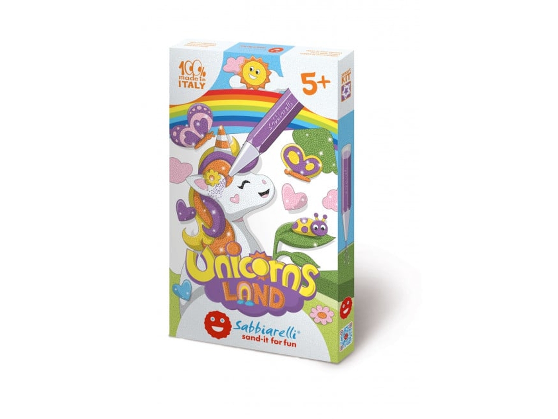 Set de pintura con arena Sabbiarelli Creative Unicorns 14x21 cm