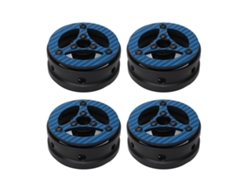 4pcs Jantes De Carro Rc De 1.9 Polegadas Fibra De Carbono Leve Para Crawler 1/10 Carro Controle Remoto Azul