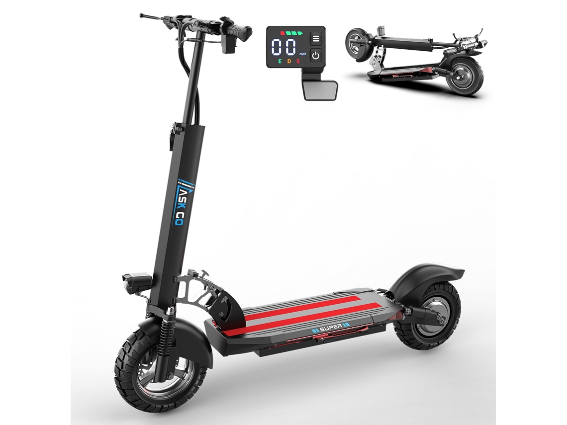 Patinete Eléctrico | Askgo Q2 | 800w 48v15ah Scooter Eléctrico Plegable - Negro
