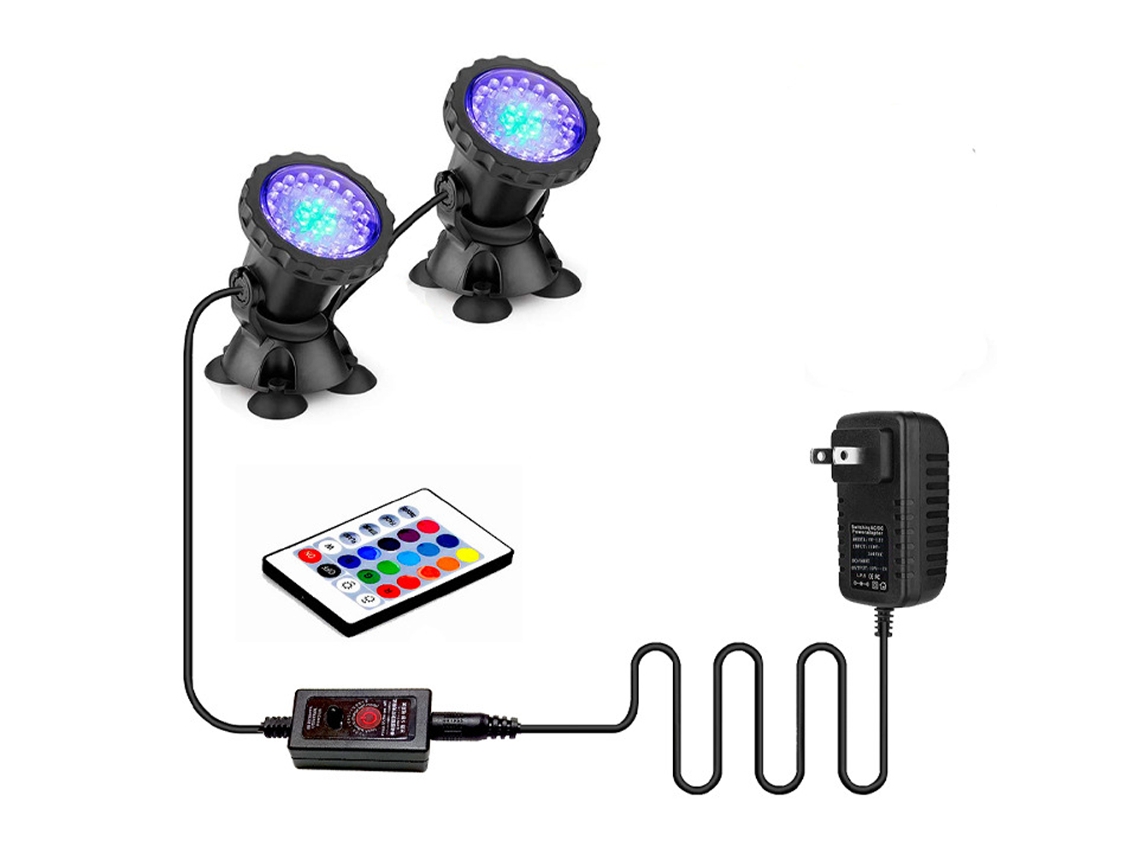 Luz Subaquática Da Lagoa Da Fonte Impermeável com Controle Remoto Multicolorido Ajustável
