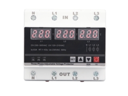 Dispositivo De Protección Contra Sobretensión/subtensión Trifásico Ajustable, Para Riel Din, 63 A, Ac120v-300v