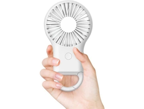 Mini Ventilador Batería recargable USB portátil de 800 mAh 3 niveles de velocidad del viento Led luz colorida