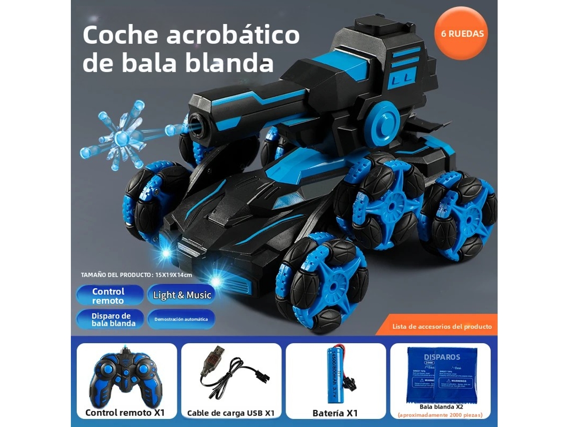 (Azul) Coche de juguete con bomba de agua y control remoto de 2,4 g, control por gestos, coche de juguete con bomba de agua para niños