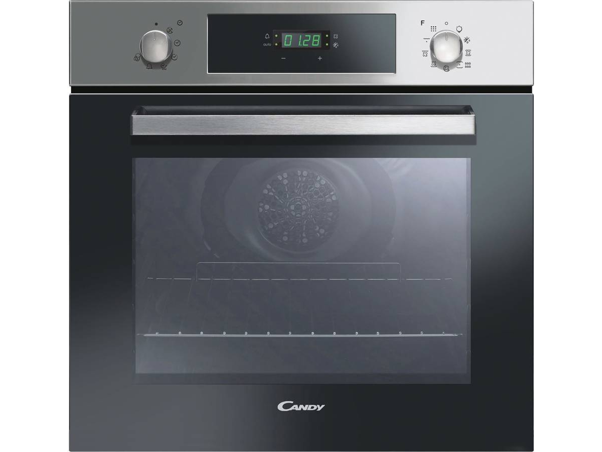 Horno Candy Fcp886x 70l pop evo 70 acero inoxidable integrable pirólisis+aquactiva 9 funciones 3 litros 2 sistemas de limpieza temporizador ventilador enfriamiento puerta cristales 59.5 56.8cm