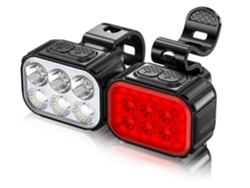 Juego de luces para bicicleta Yizhood de 500 lúmenes y 1000 mAh, IPX65, color negro