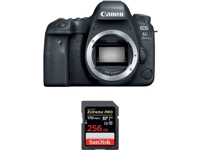 Kit Cámara CANON EOS 6D Mark II + SanDisk 256 GB (Full-Frame)