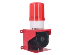 Sirena industrial externa de 115 dB con luz estroboscópica, resistente al agua, con alarma y enchufe CN de 220 V.