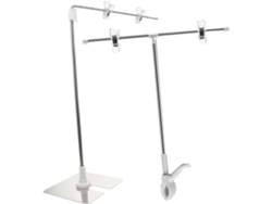 Soportes Para Carteles De Acero Inoxidable Blanco, Juego De 2 Soportes Ajustables En Altura (l Y T)