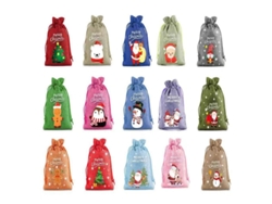 Bolsas de yute para regalo de Navidad 15 piezas
