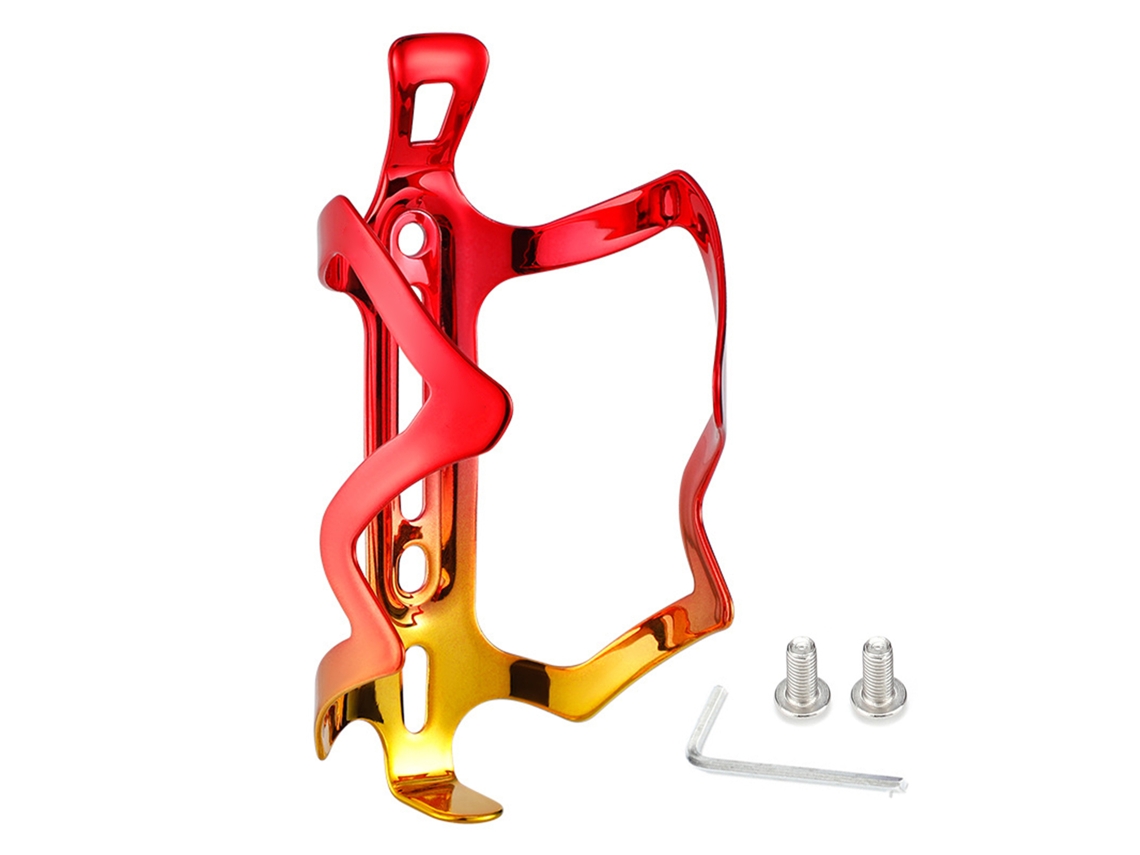 Portabotellas ligero de aluminio para bicicleta con tornillos y llave de ajuste | Sin marca