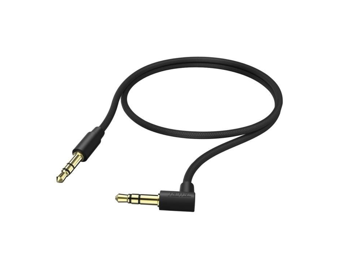 Cable Macho HAMA de 3,5 mm Macho 0,5 m Negro