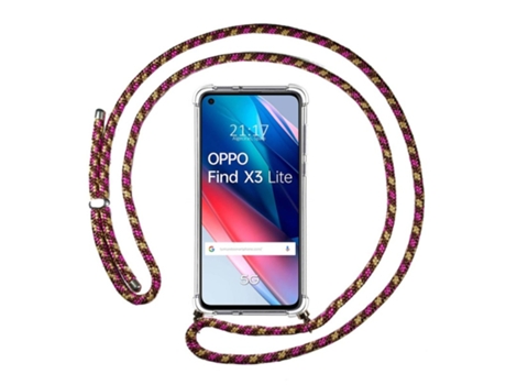 Carcasa Oppo Find X3 Lite 5G TUMUNDOSMARTPHONE Colgante Rosa