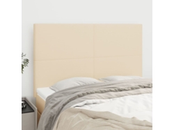 Cabeceros 4 Unidades Tela Color Crema 72x5x78/88 Cm