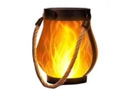 Faroles De Exterior Con Llama Danzante, Luces De Jardín, Carga Usb Y Solar, Resistentes Al Agua.