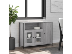 Aparador Madera De Ingeniería Gris Sonoma 100x35x75 Cm