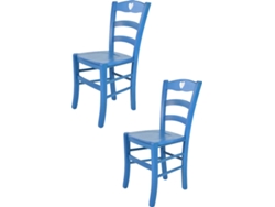 Conjunto de 2 Cadeiras T M C S Cuore 251ABLU (Azul - 88x43x46 cm - Madeira)