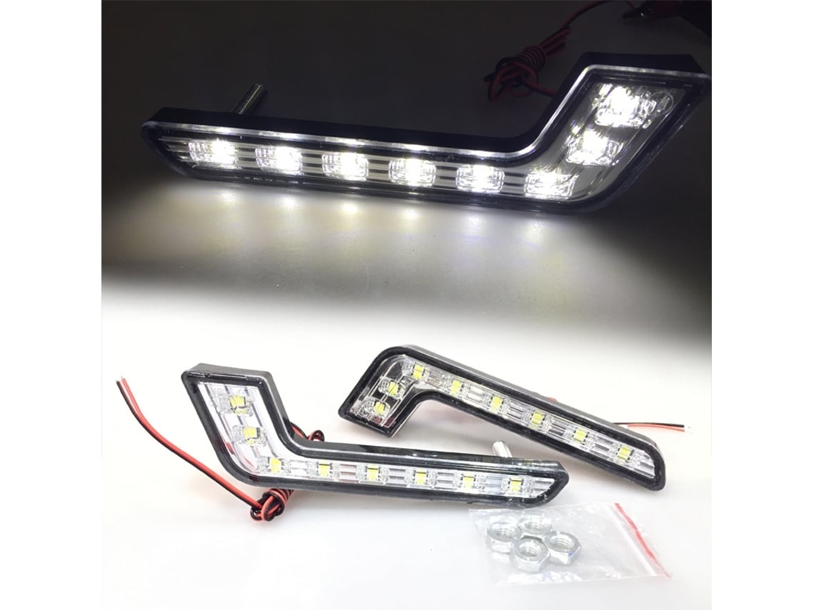 Juego De 8 Luces Led De Circulación Diurna, Faros Antiniebla Impermeables, Decoración Blanca Para Videojuegos.