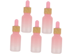 Frascos Cuentagotas De Vidrio Esmerilado Con Efecto Degradado, 5 Unidades, Tamaño Viaje De 15 Ml, Para Aceites.