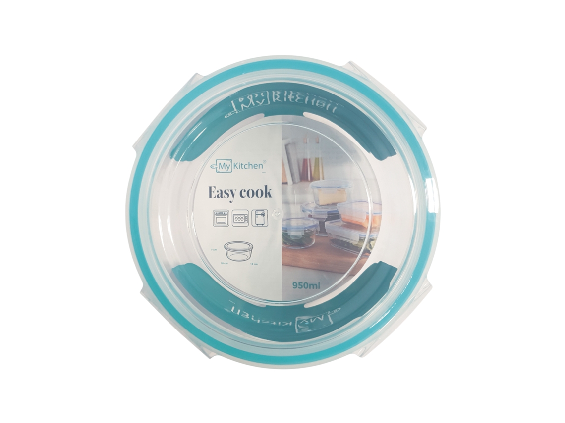 Recipiente redondo para alimentos My Kitchen de 950 ml con tapa