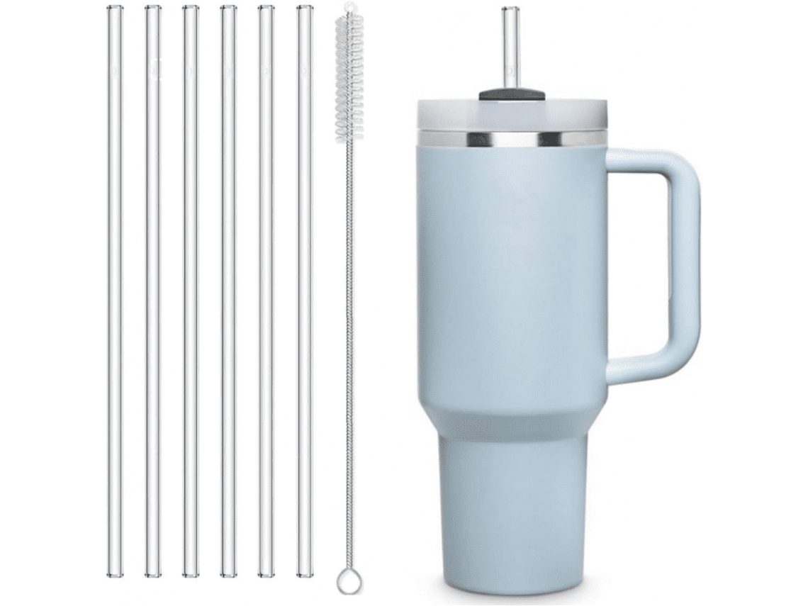 Pajita reutilizable para Stanley Cup, pajitas Tritan extralargas de 30 cm, repuesto para vasos de 400 a 590 ml, sin BPA, aptas para lavavajillas.