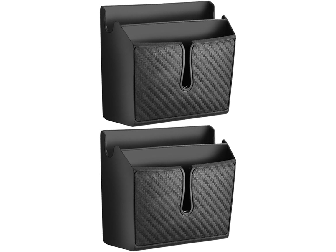 Caja Organizadora Para Coche De Pvc Negro, 2 Piezas, Funda De Asiento Fácil De Instalar, Organizador...