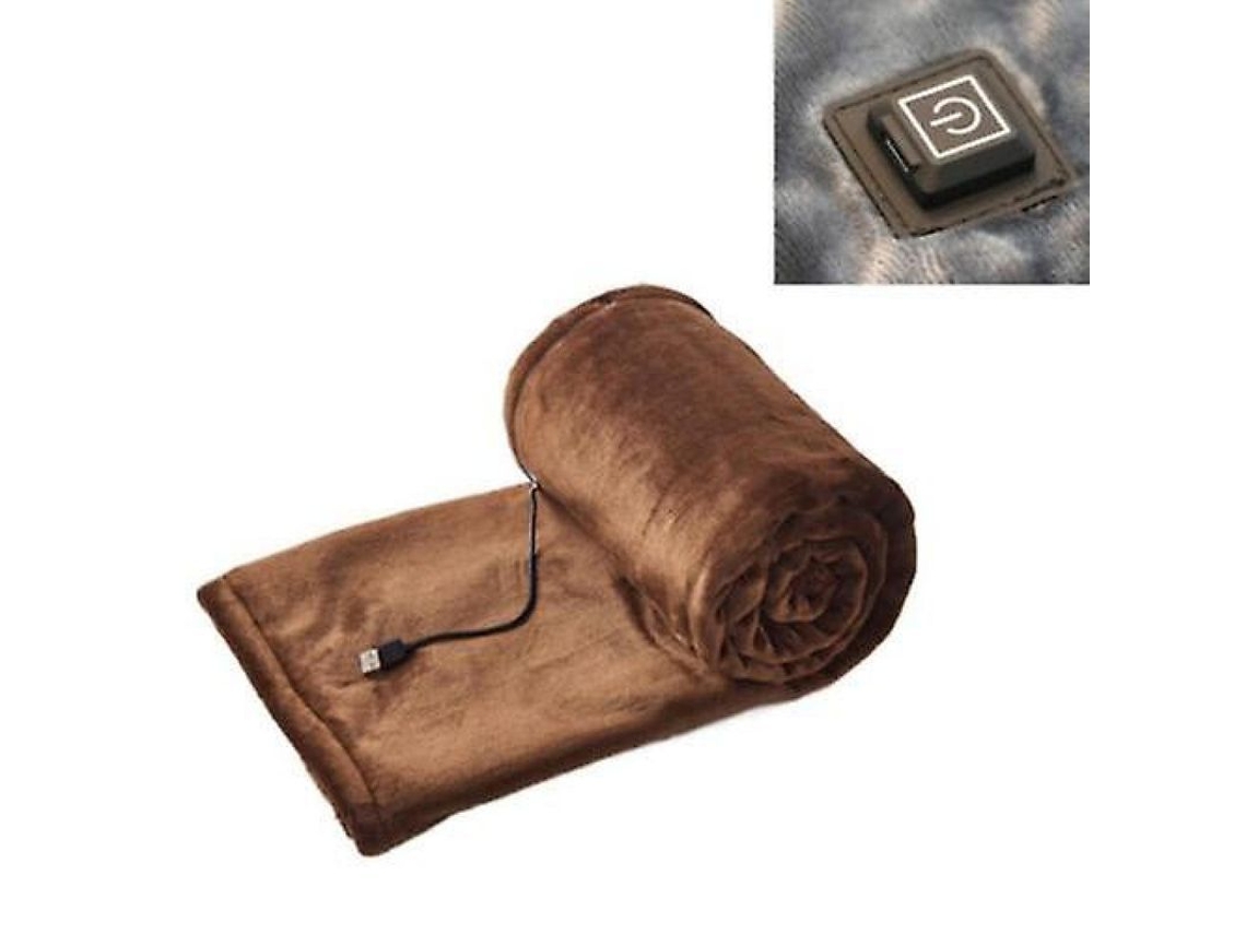 2026-manta Electrica Usb De Lana Polar Portatil Con Control Termostatico Y Lavable Maquina Para Invierno 140*80cm Café