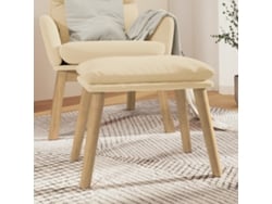 Reposapies VIDAXL Crema Terciopelo (45x29.5x39 cm )