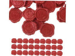 Pegatinas De Sello De Cera, Pegatinas Adhesivas De Sello De Cera, 100 Unidades, Vino Tinto, Adhesión