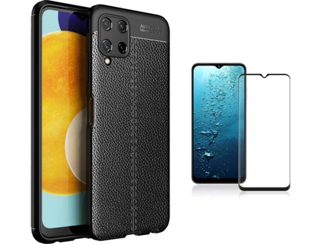 Carcasa + Protector Samsung M22 4G Rugged Leather Negro BD-LC&9D