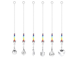 6 piezas de mariposas de cristal con prisma y arcoíris para colgar como atrapasoles, ideales para decorar ventanas, hogares y jardines.