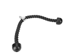 Cuerda de nailon negra para ejercicios de bíceps y tríceps, cuerda de resistencia para gimnasio y culturismo.