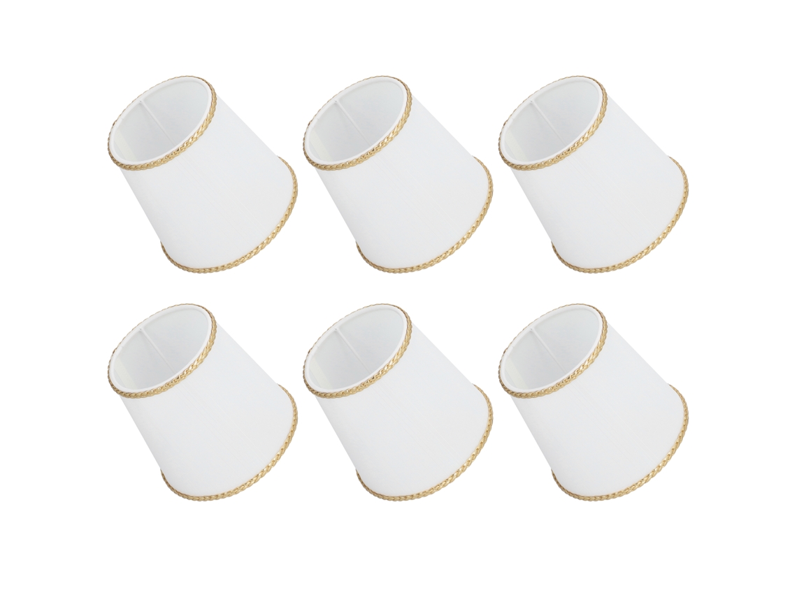 6 Pantallas De Lámpara De Tela Con Clip E14 Para Decoración Del Hogar, Hotel, Sala De Estar Y Oficina.
